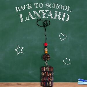 NEW Teacher Lanyard with Beads and ID Holder - Break-a-way • School